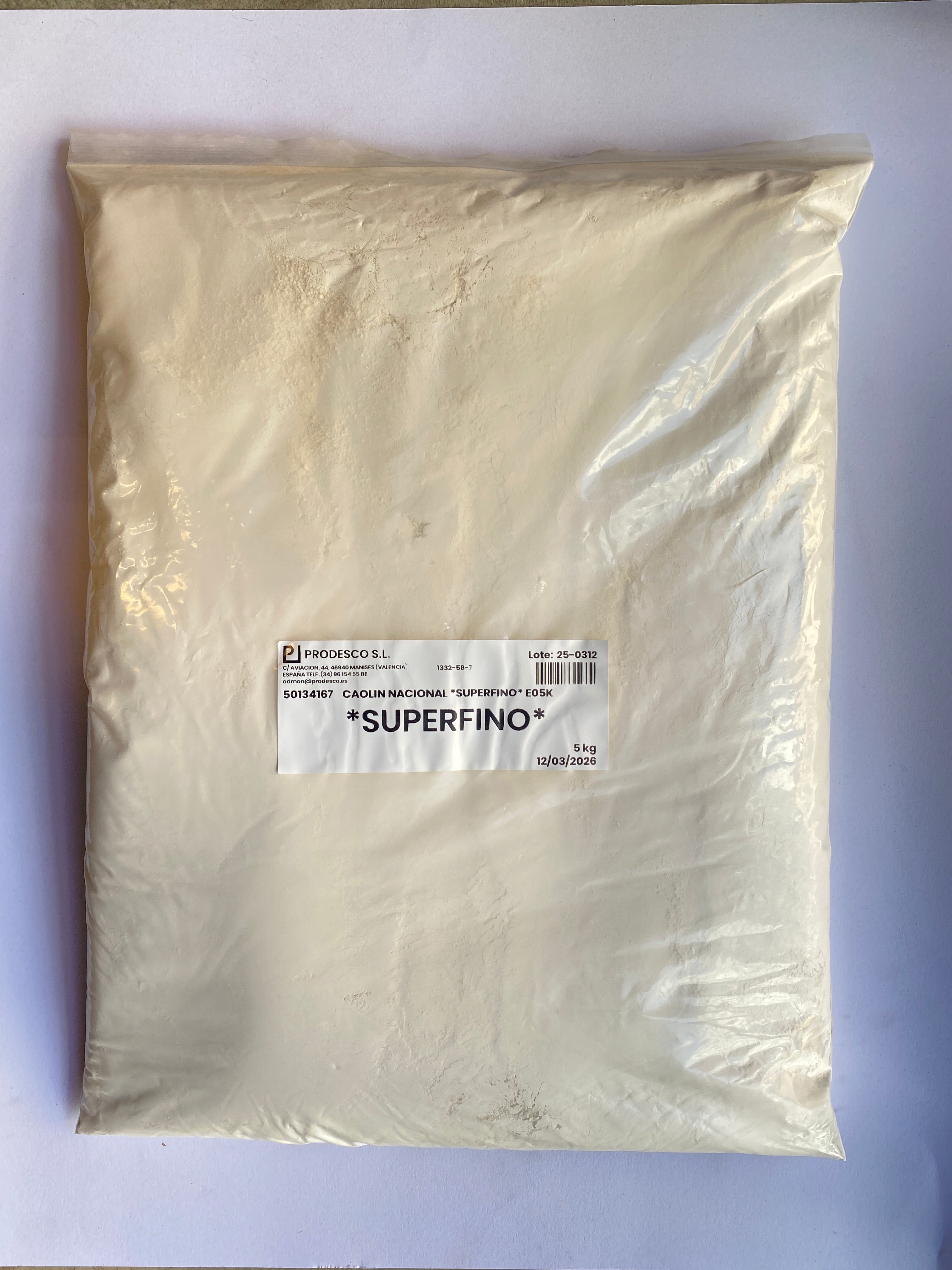 Caolín Nacional *Superfino* 5 kg