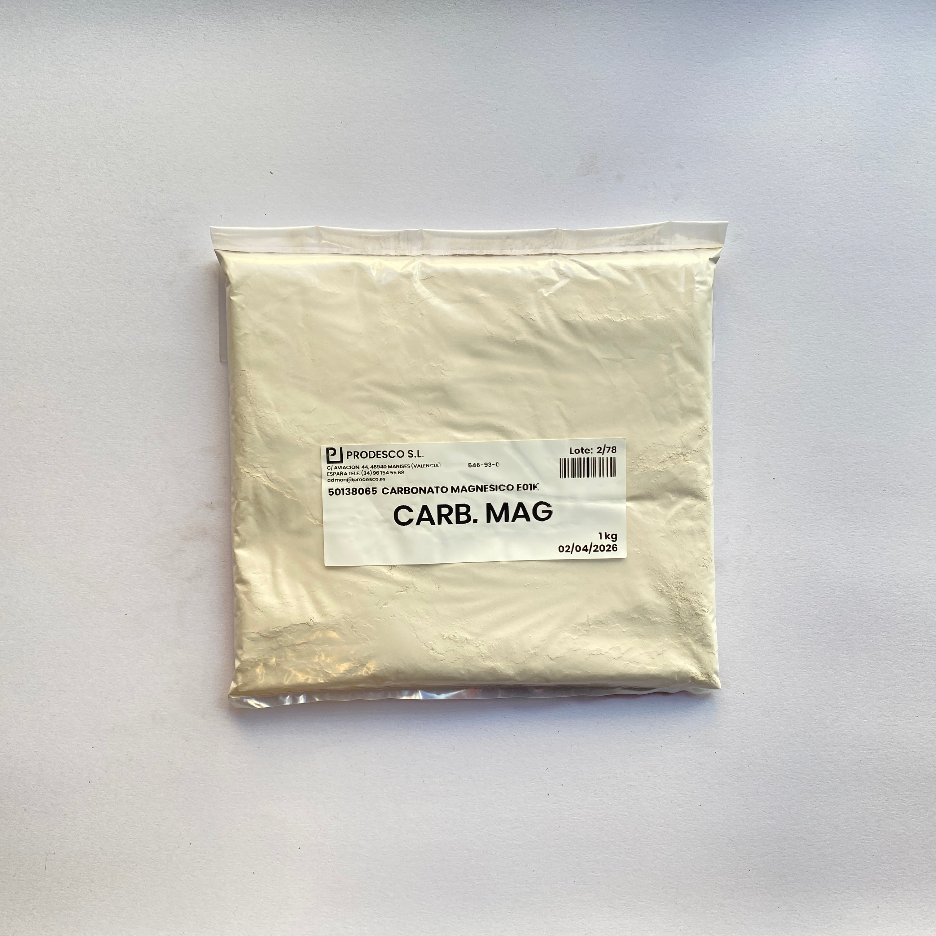 Carbonato Magnésico 1 kg Imagen principal del producto