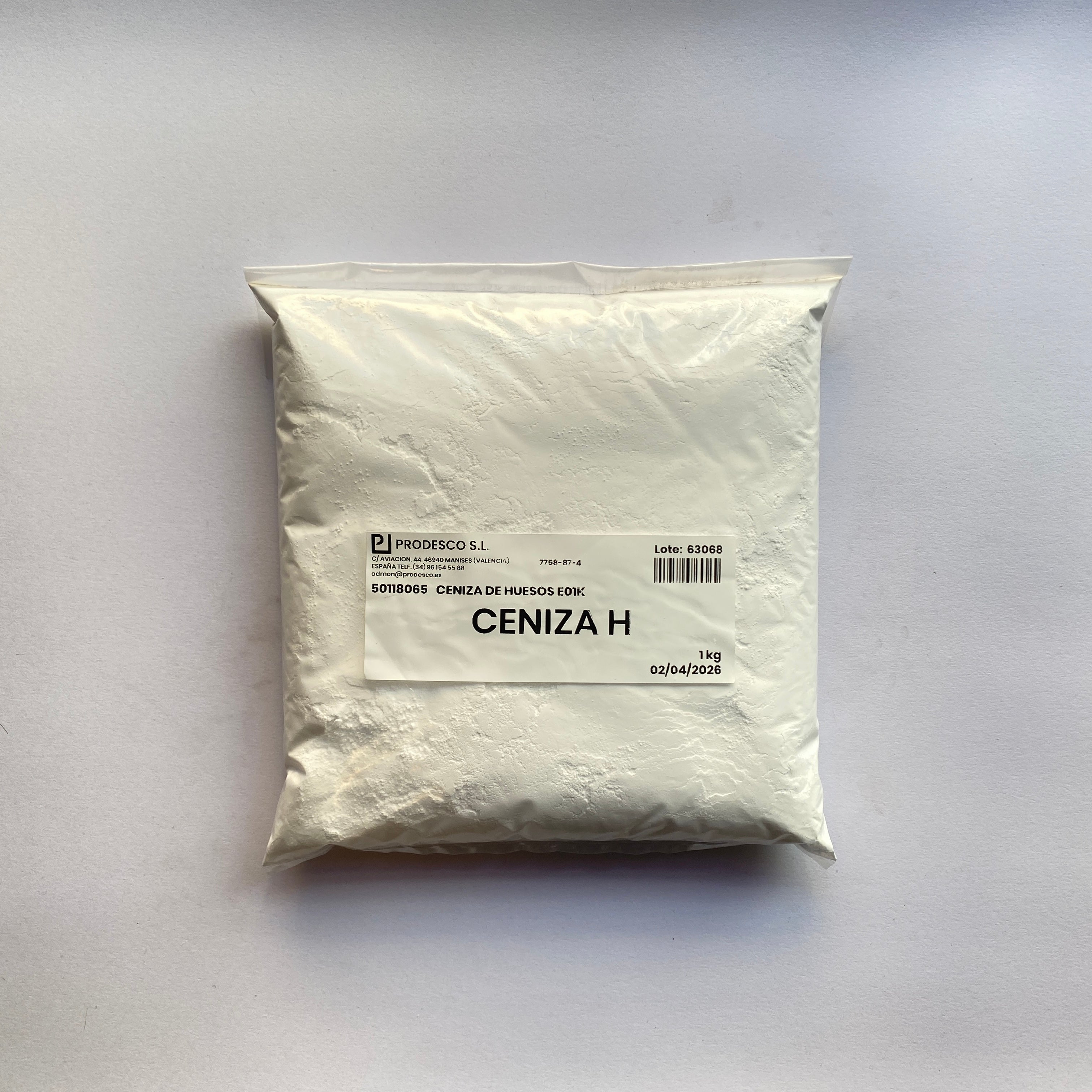 Ceniza de Huesos 1 kg