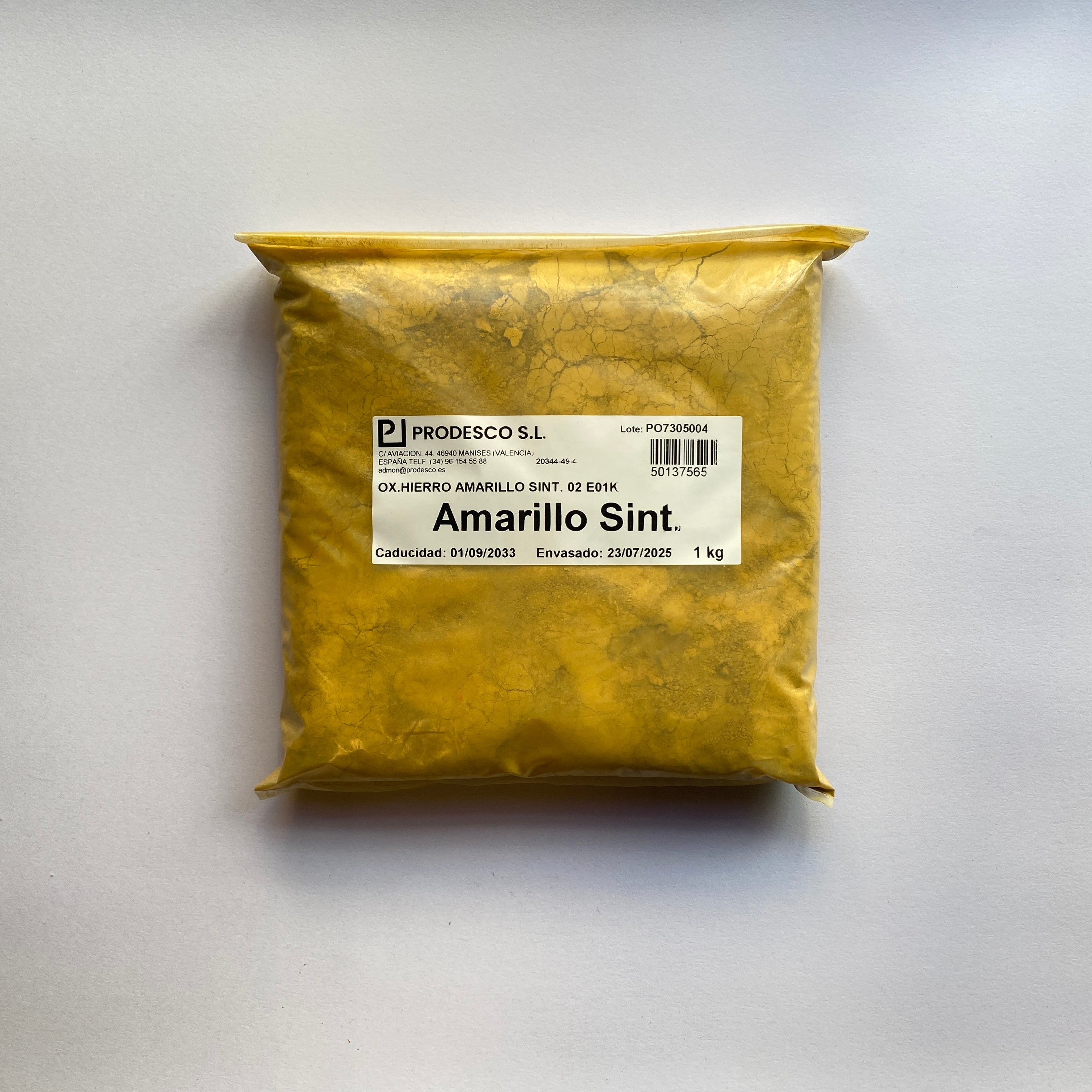 Óxido de Hierro Amarillo Sint. 02 1 kg Imagen principal del producto