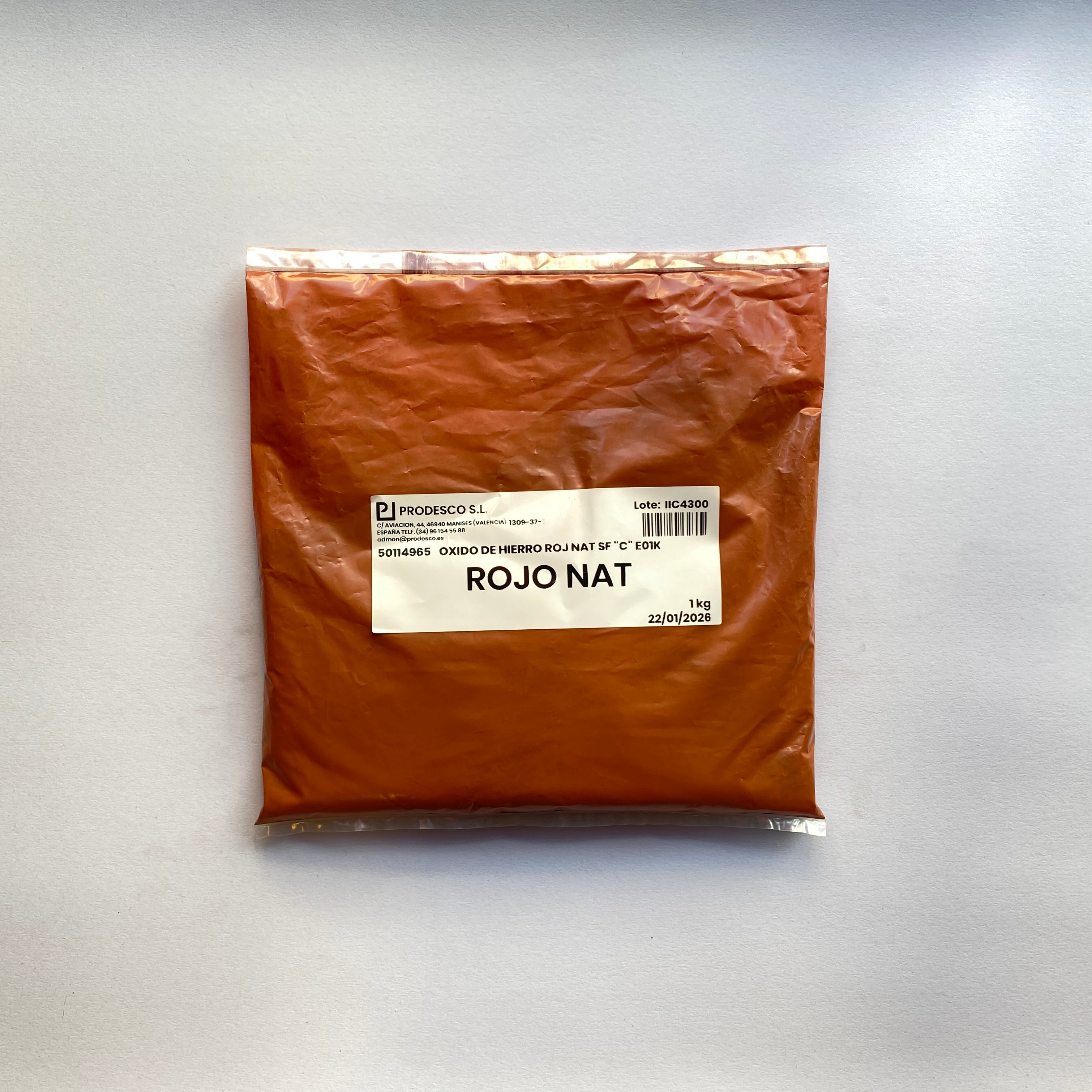 Óxido de Hierro Rojo Natural SF "C" 1 kg Imagen principal del producto