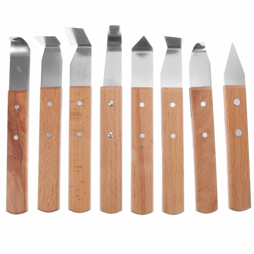 Retorneadores Mango Madera Kit 8 Piezas