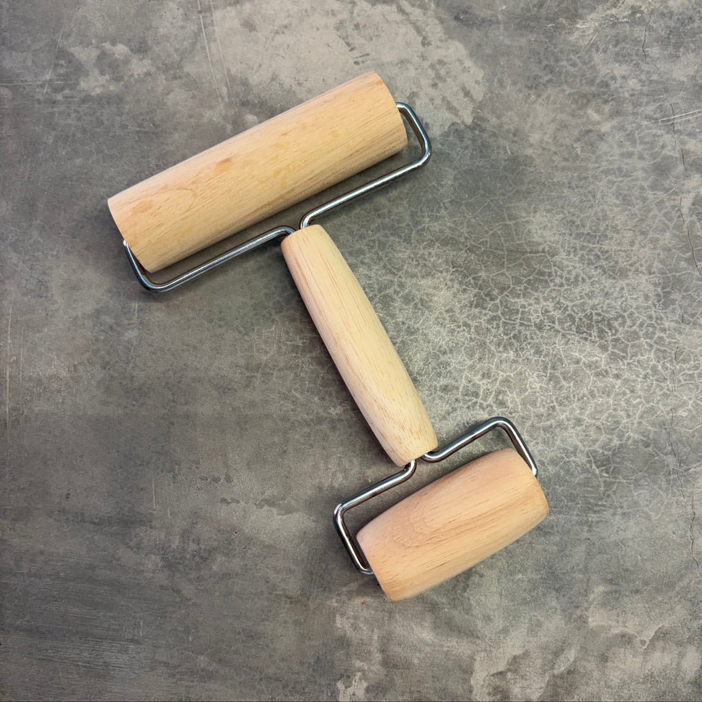 Rodillo Doble para Arcilla 10,5 cm y 6cm