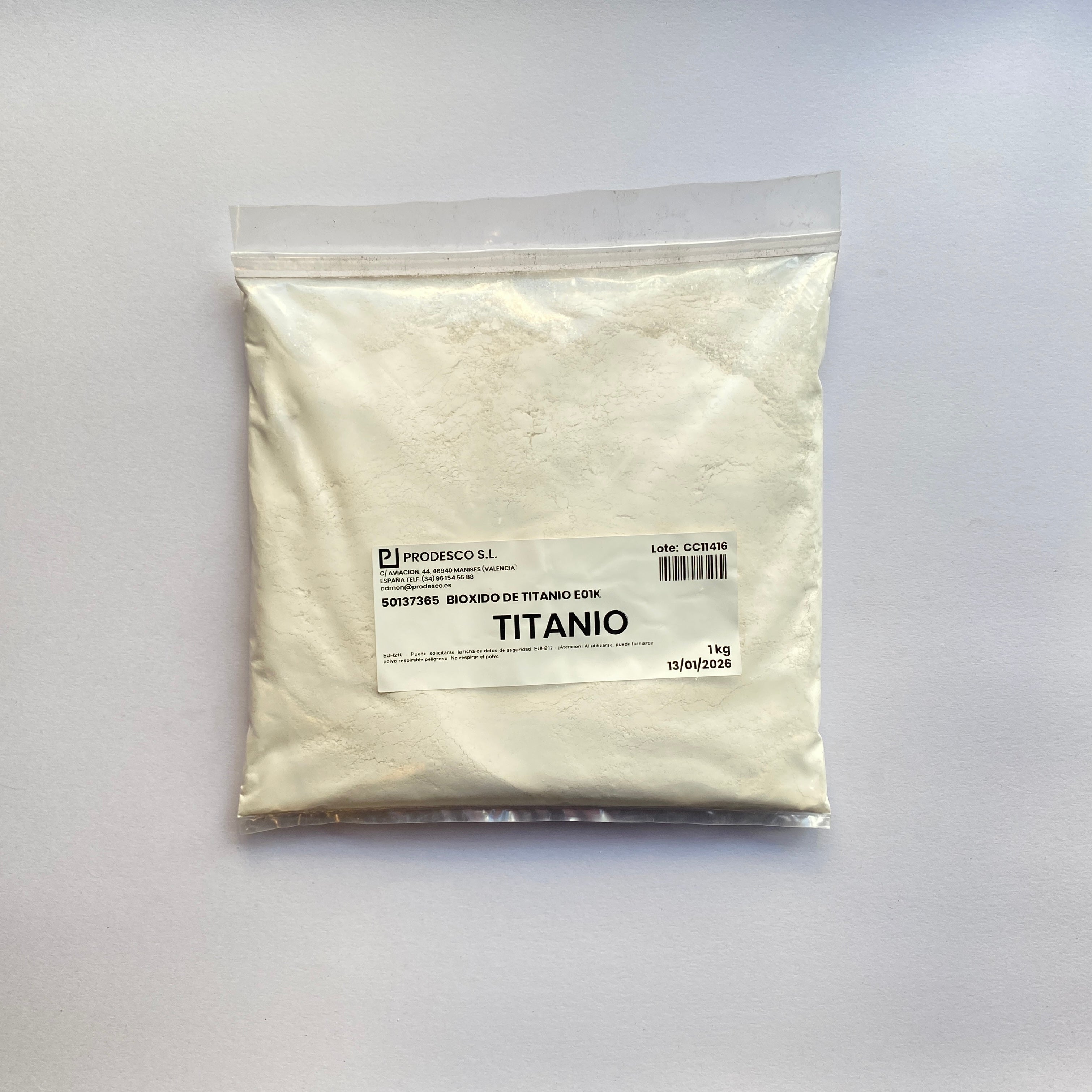 Bióxido de Titanio 1 kg